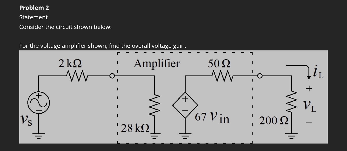 Solved Problem 2 ﻿Statement Consider the circuit shown | Chegg.com