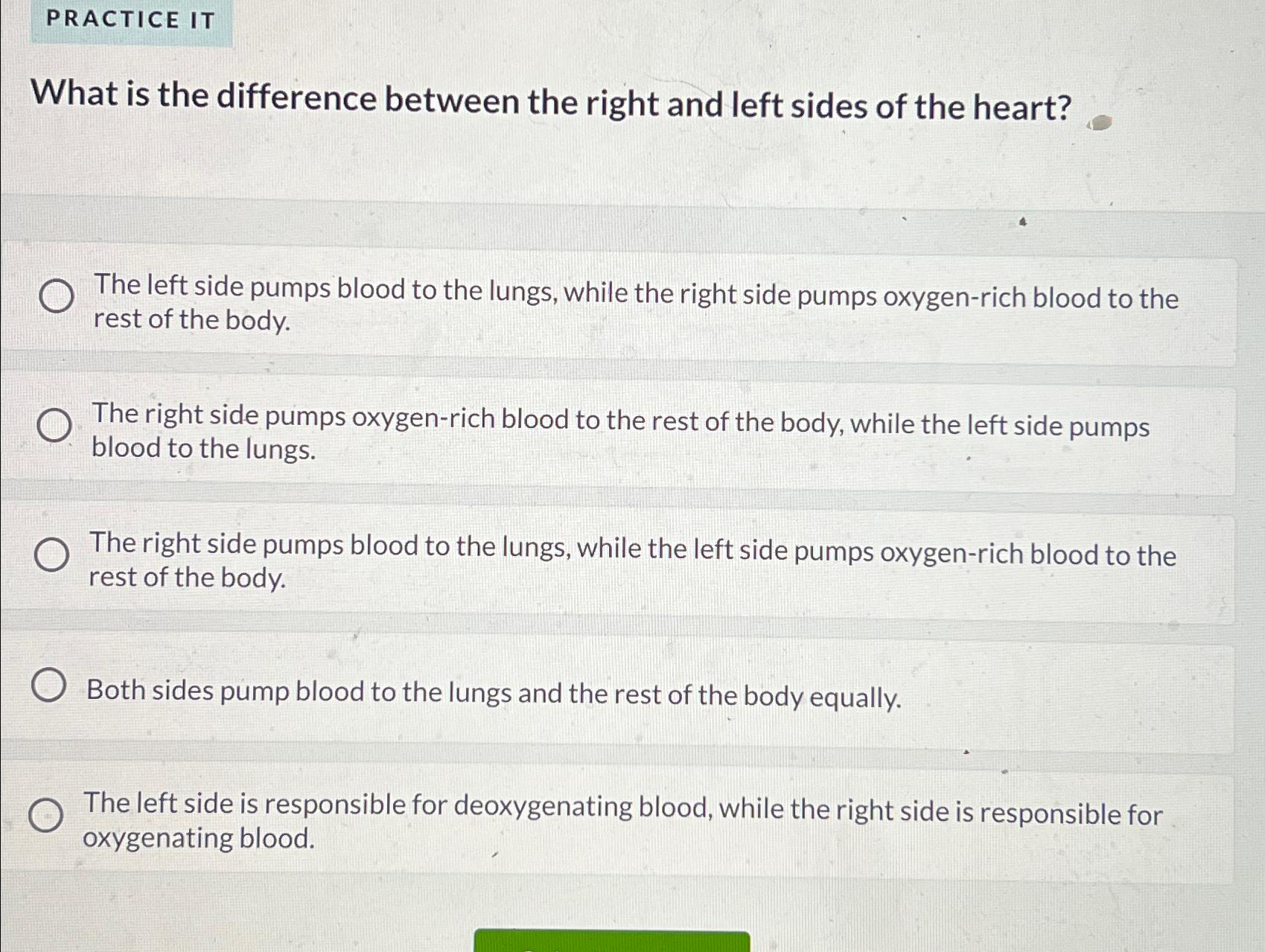 Solved PRACTICE ITWhat is the difference between the right