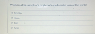 Solved Which is a clear example of a prophet who used a | Chegg.com