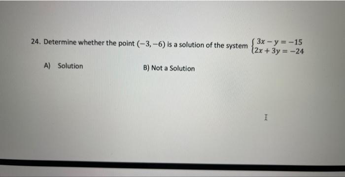 Solved A) Solution B) Not A Solution | Chegg.com