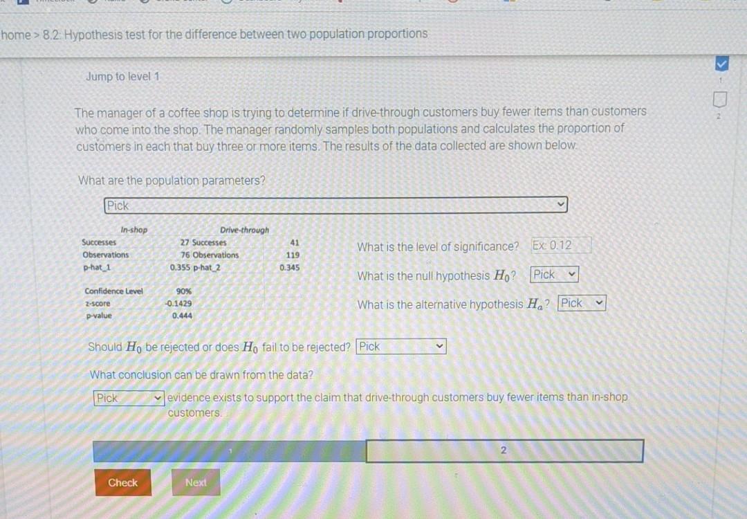 Solved home > 8.2: Hypothesis test for the difference | Chegg.com
