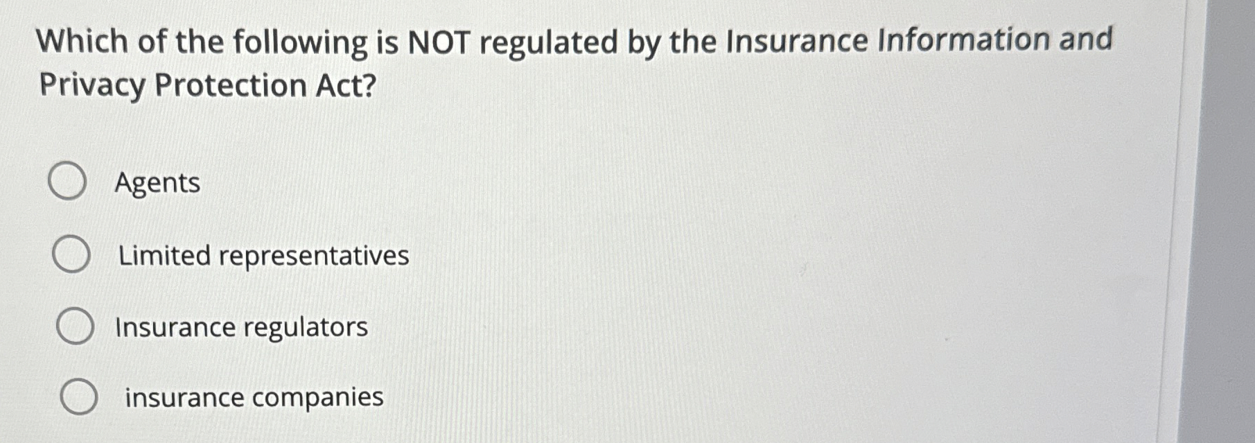 Solved Which of the following is NOT regulated by the | Chegg.com