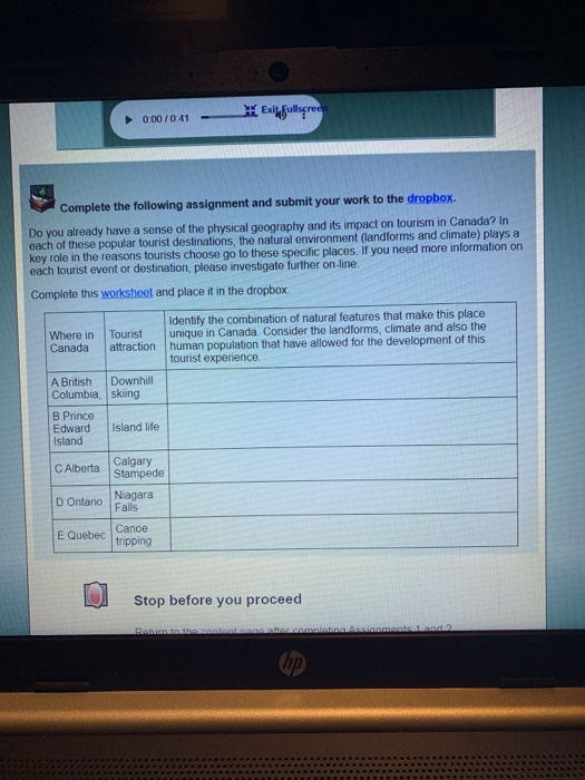 Solved Exit Bullspree 0-00/0-41 Complete the following | Chegg.com