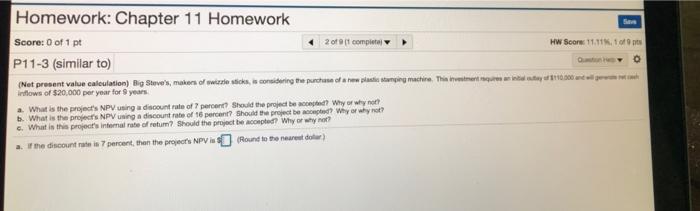 Solved Homework: Chapter 11 Homework Score: 0 of 1 pt 200ft | Chegg.com