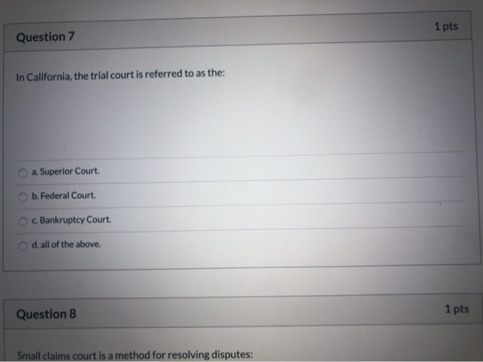 Solved Question 5 1 Pts An Appellant Must Petition The Court | Chegg.com