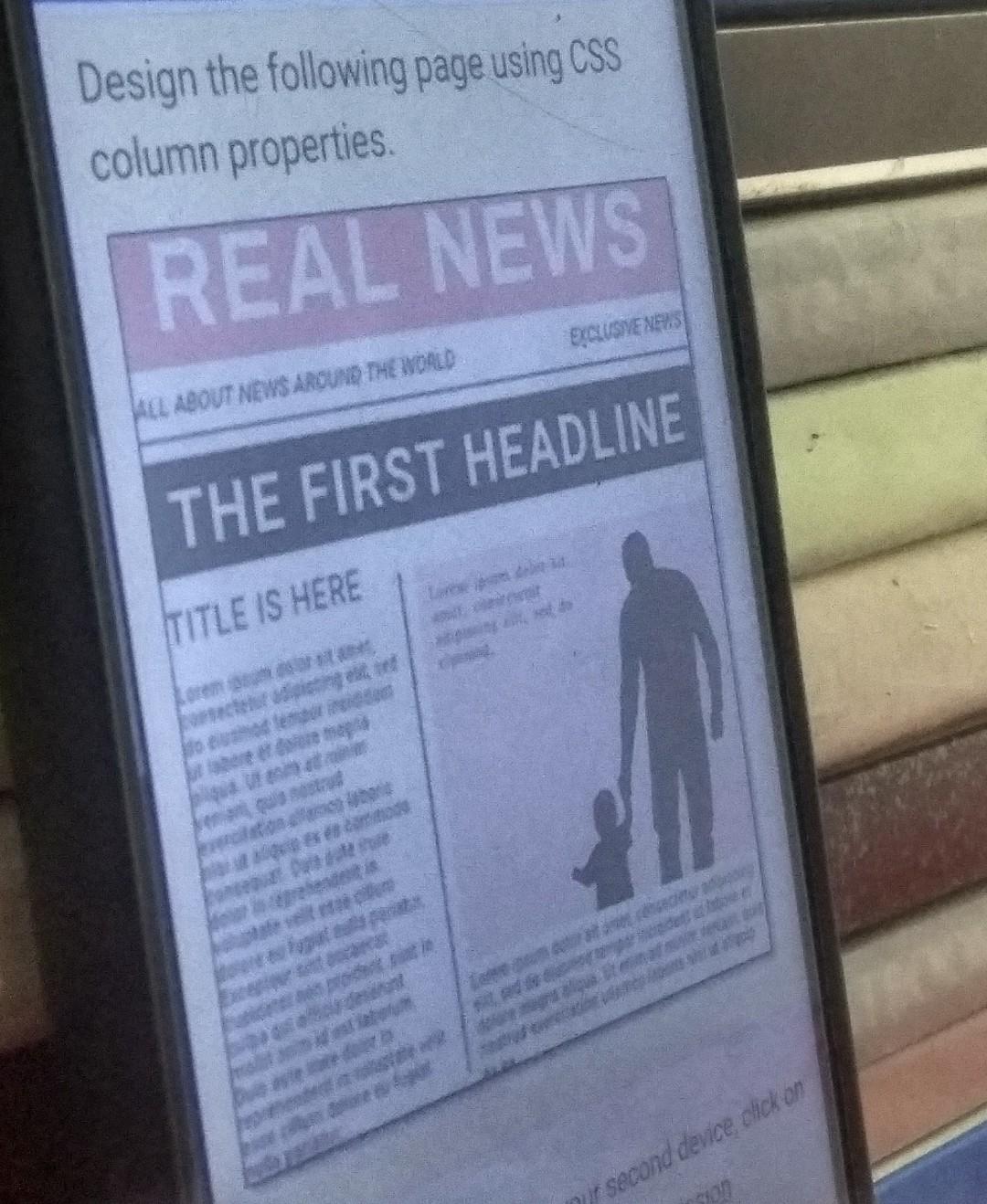 Solved Design the following page using CSS column properties | Chegg.com