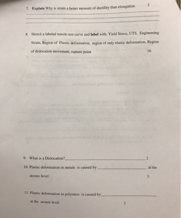 Solved 3 7. Explain Why is strain a better measure of | Chegg.com