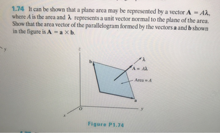 Solved 1.74 It can be shown that a plane area may be | Chegg.com