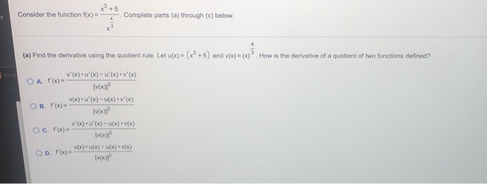 Solved Consider the function f(x) Complete parts (a) through | Chegg.com