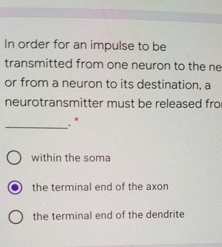 Solved In order for an impulse to be transmitted from one | Chegg.com