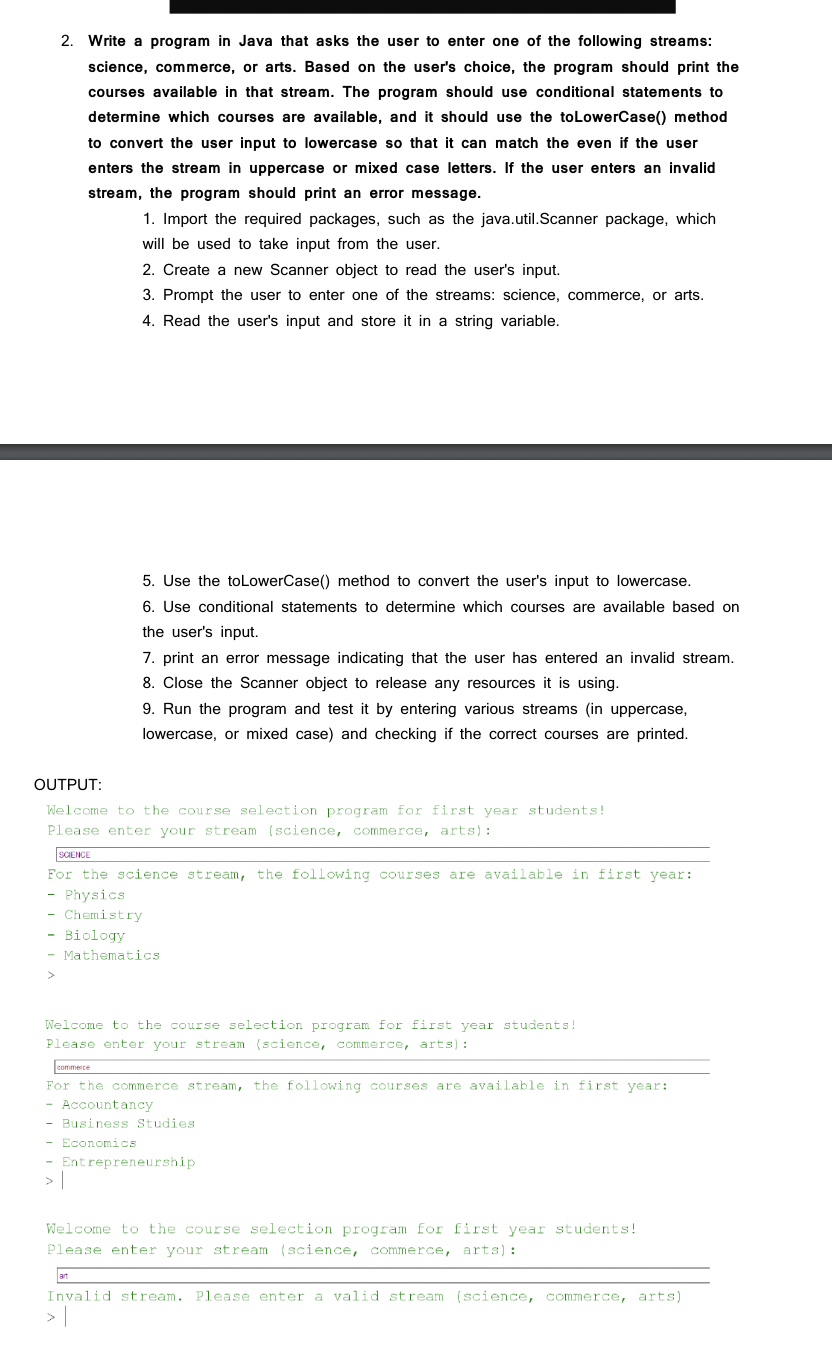 Solved Write a program in Java that asks the user to enter | Chegg.com