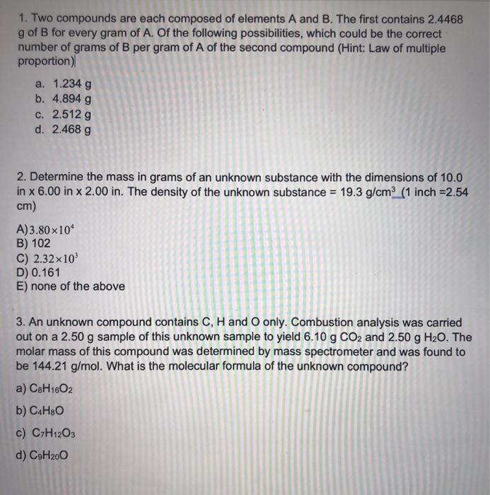 solved-1-two-compounds-are-each-composed-of-elements-a-and-chegg