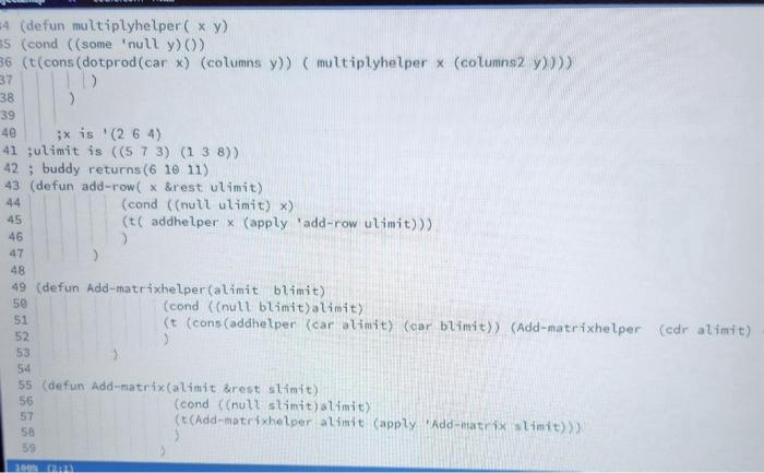 Solved Write the code for a multiply-matrix function which | Chegg.com