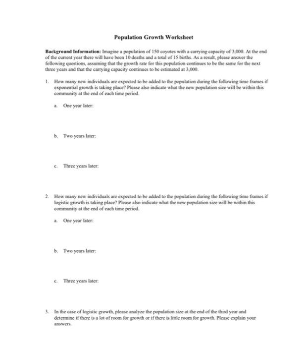 27 Population Growth Worksheet Answers - Worksheet Information