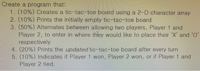 Solved the game tic tac toe in java language using 2D | Chegg.com