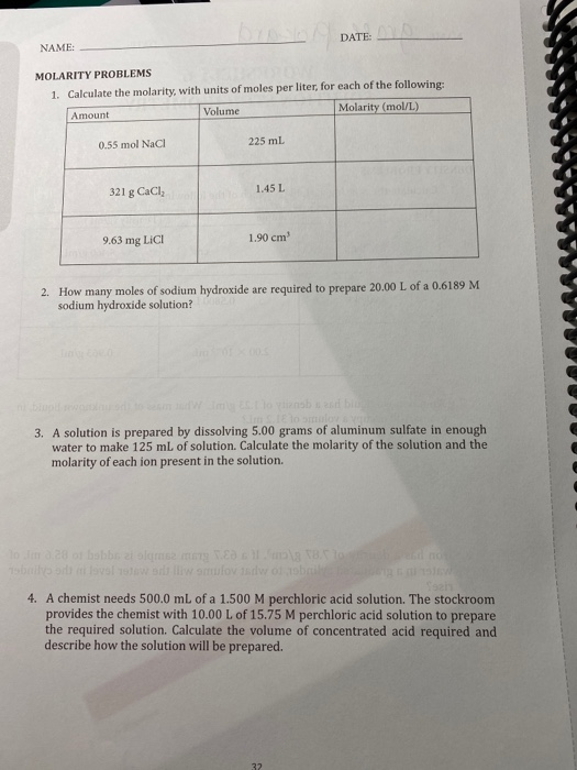 Solved SHEET 6 DENSITY PROBLEMS 1. Calculate the missing | Chegg.com