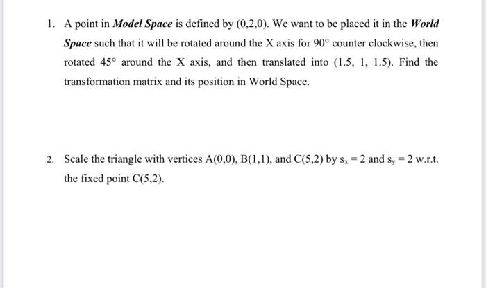 Solved Computer graphics, please I want the answer to be | Chegg.com