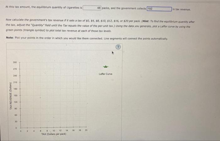 At this tax amount, the equilibrium quantity of | Chegg.com