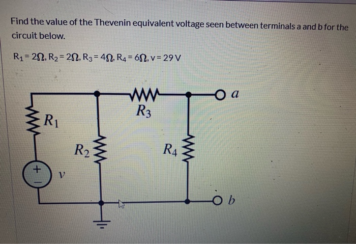 Solved Find the value of the Thevenin equivalent voltage | Chegg.com