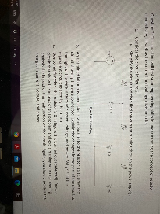 Solved Question 1: Circuit power supply is an important | Chegg.com
