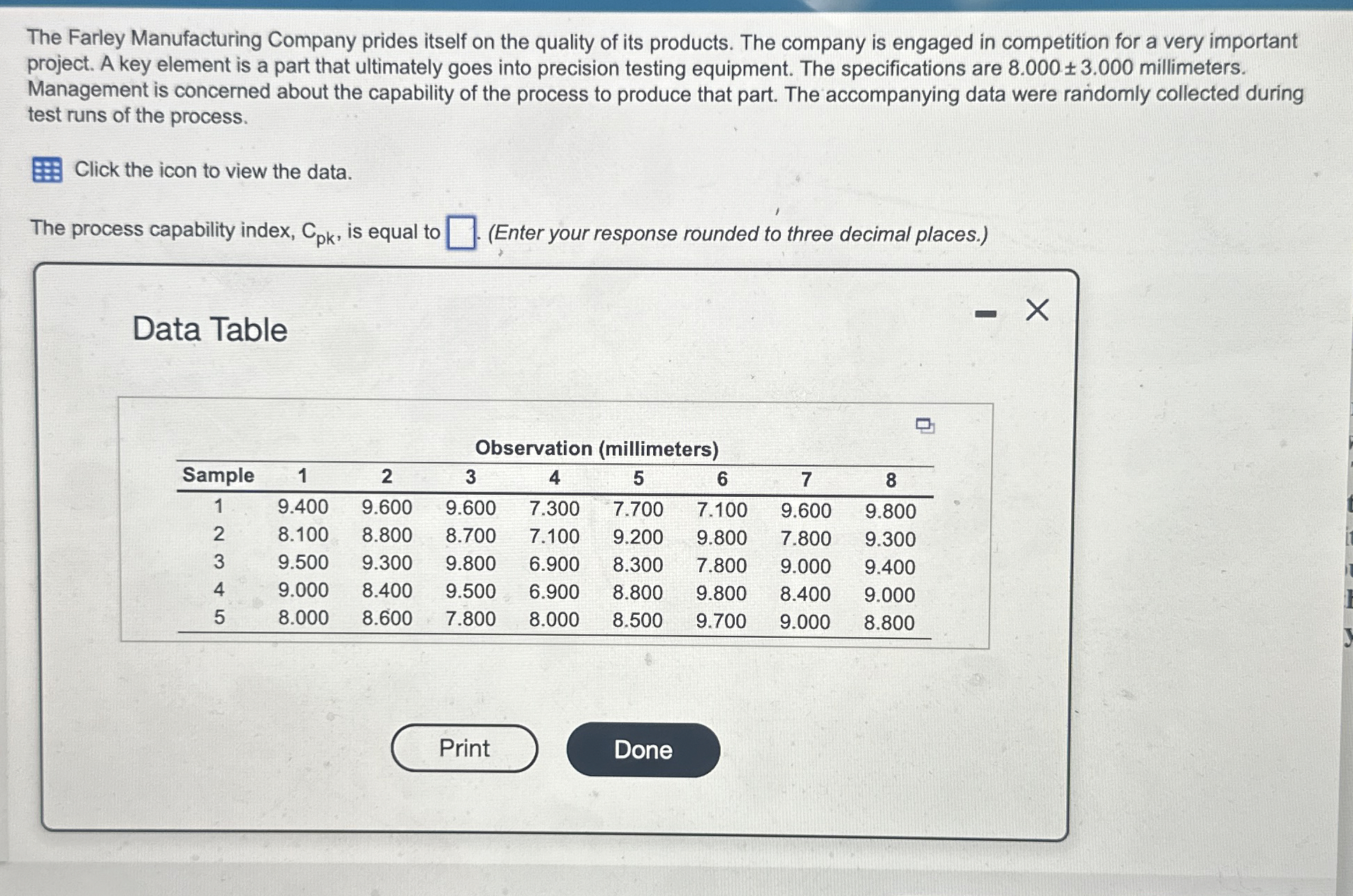 Solved The Farley Manufacturing Company prides itself on the