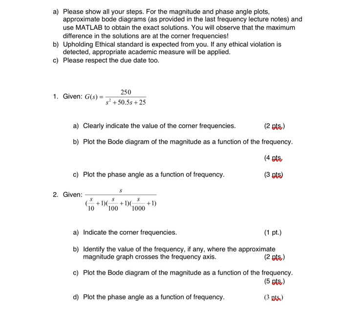 Solved a) Please show all your steps. For the magnitude and | Chegg.com