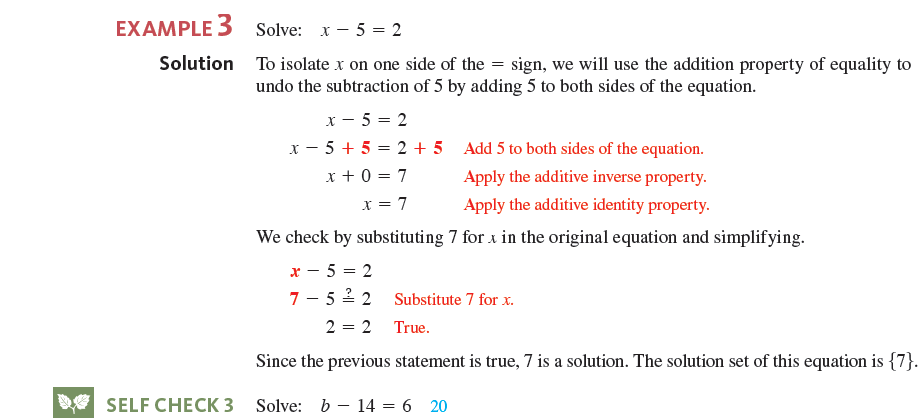 solved use the addition property of equality to solve each property of equality