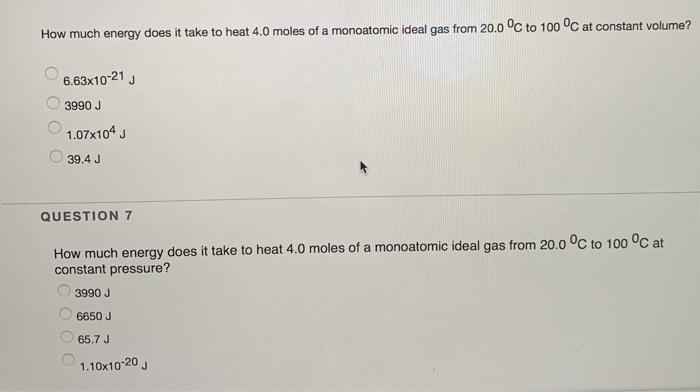 Solved How Much Energy Does It Take To Heat 4 0 Moles Of A Chegg
