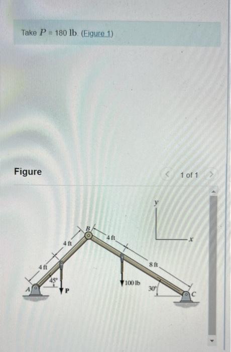 Solved Take P=180 Lb. (Figure 1) Figure | Chegg.com