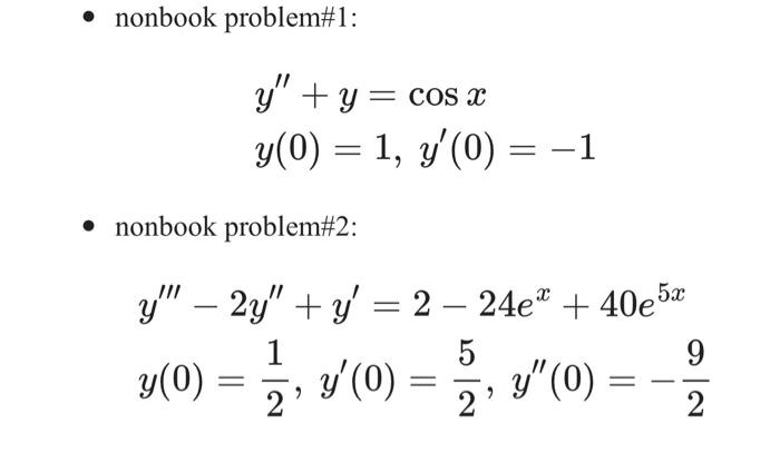 Solved solve the first problrm using method of undetermined | Chegg.com