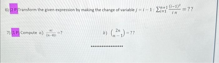 Solved (2P)Transform the given expression by making the | Chegg.com