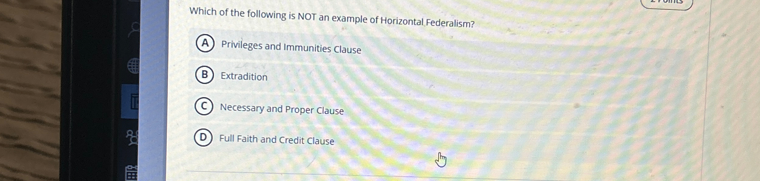 Solved Which of the following is NOT an example of | Chegg.com