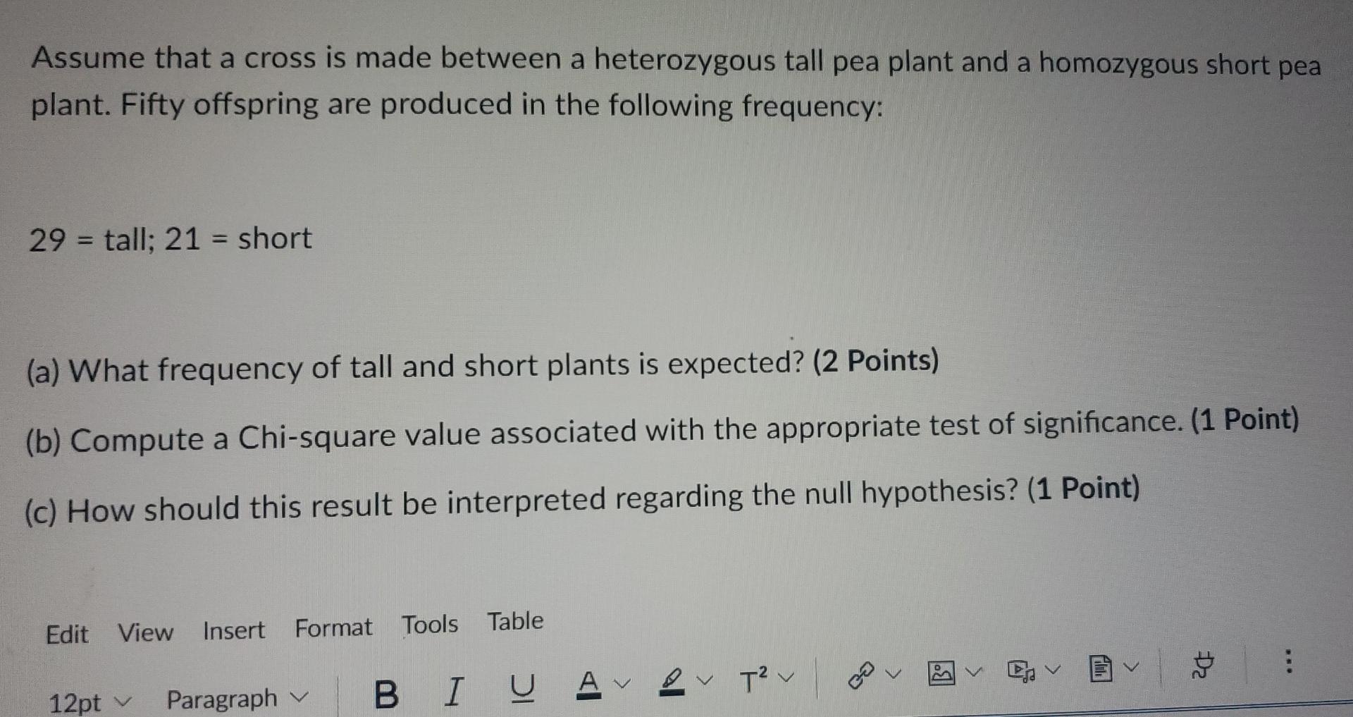 Solved Assume That A Cross Is Made Between A Heterozygous | Chegg.com