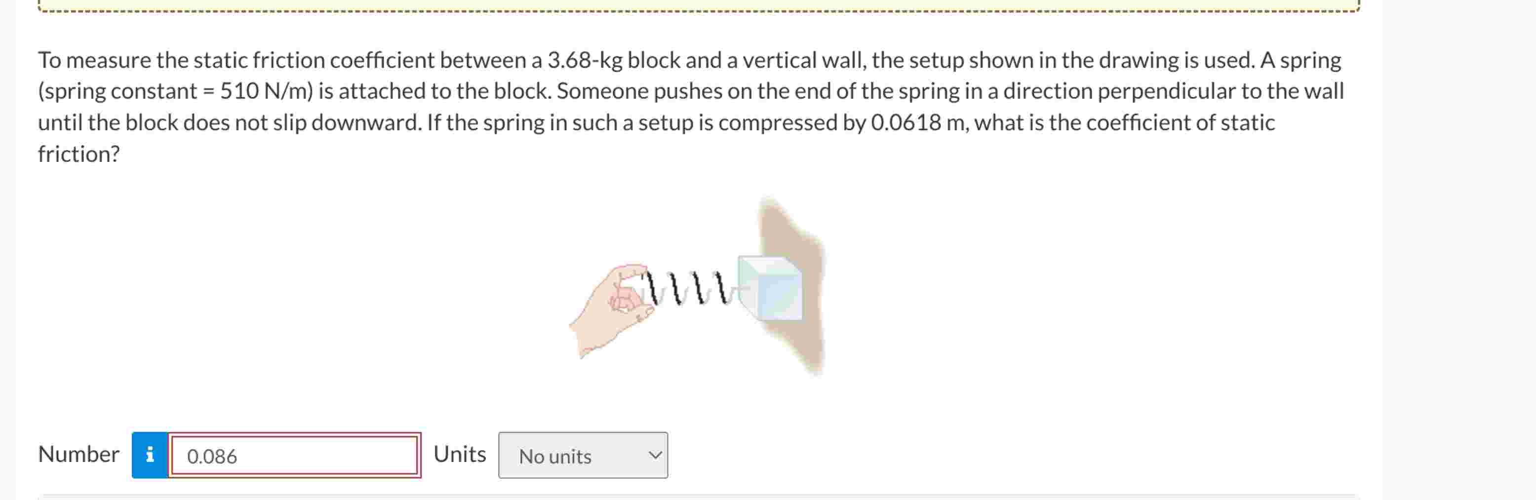 Solved To measure the static friction coefficient between a | Chegg.com