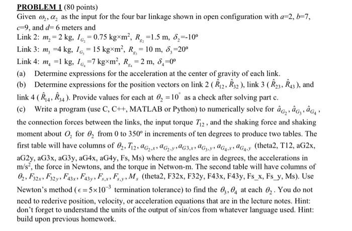 Solved PROBLEM 1 (80 points) Given 0,,a, as the input for | Chegg.com