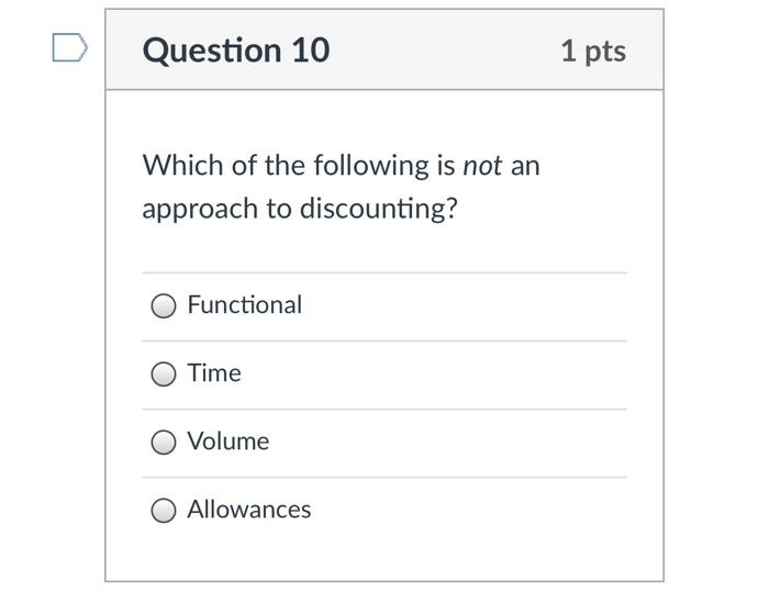Solved D Question 10 1 pts Which of the following is not an | Chegg.com