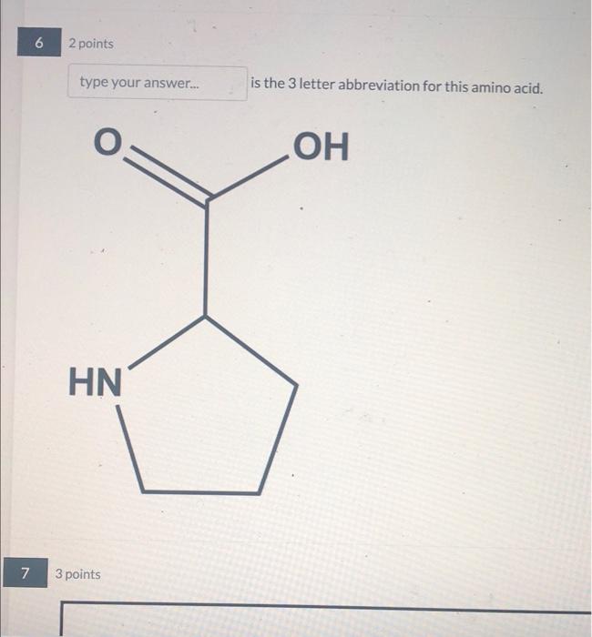 Solved is the 3 letter abbreviation for this amino acid.