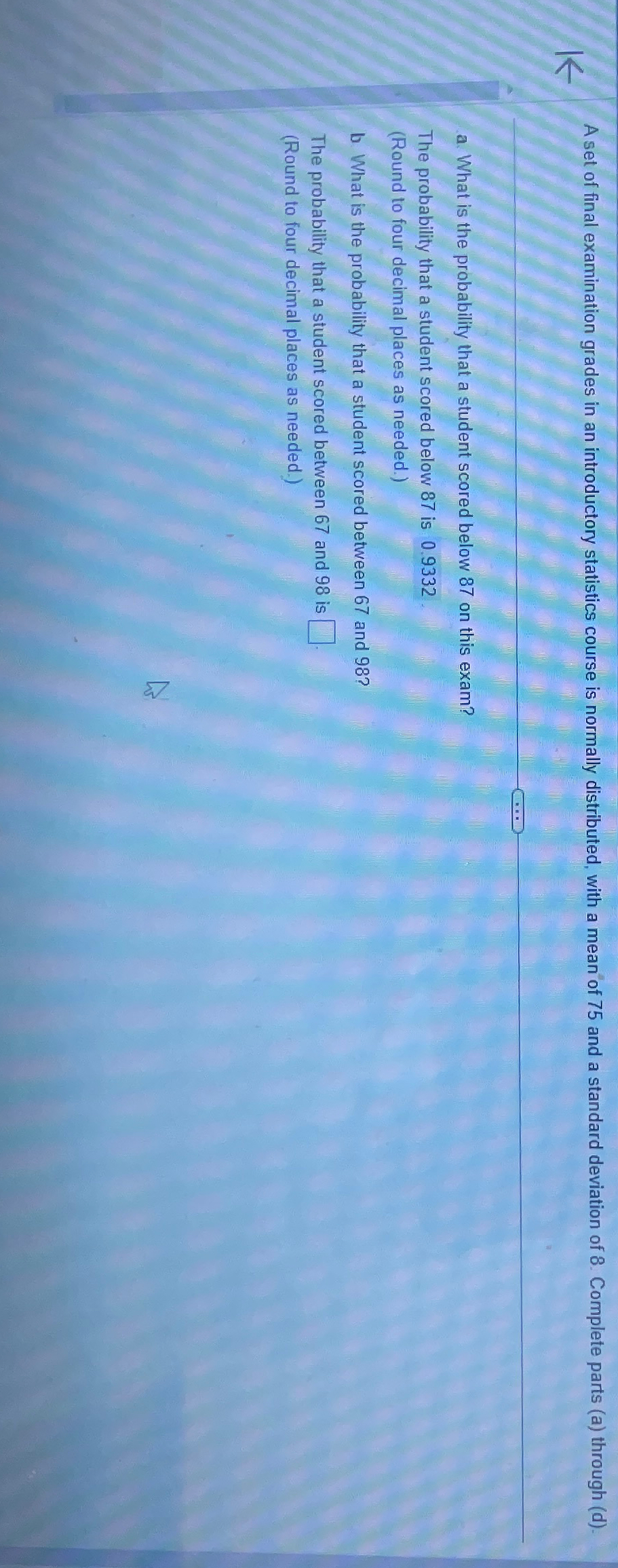 solved-a-set-of-final-examination-grades-in-an-introductory-chegg