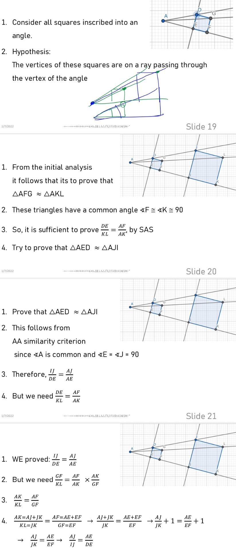 Solved to construct a square inscribed into a triangle with | Chegg.com