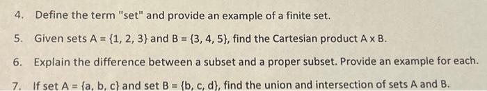 Solved 4. Define the term 