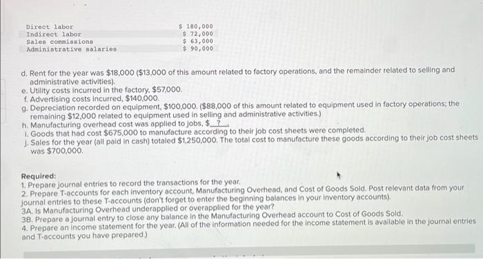 Solved Need help with requirement 3B only and then on | Chegg.com
