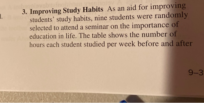 Solved 3 Improving Study Habits As An Aid For Improving Chegg Solved 3 Improving Study Habits As An Aid For Improving Chegg