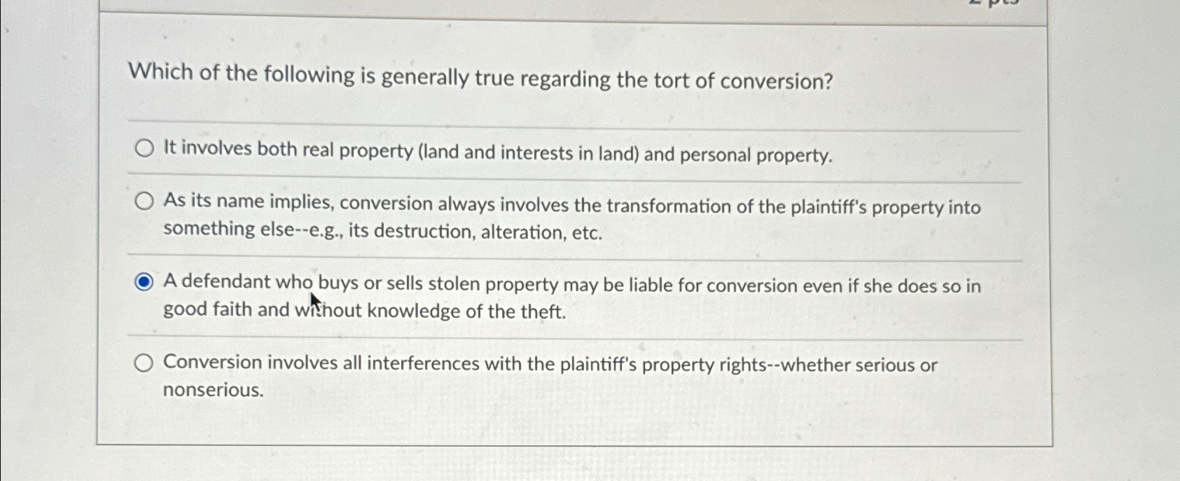 Solved Which of the following is generally true regarding | Chegg.com