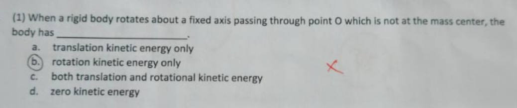 Solved (1) ﻿When a rigid body rotates about a fixed axis | Chegg.com