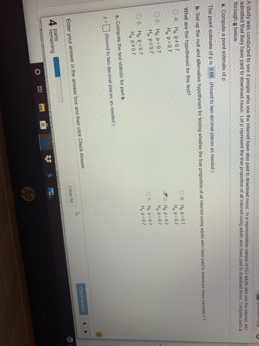 Solved A study was conducted to see if people who use the | Chegg.com