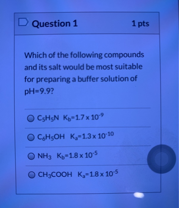 Solved Question 1 1 pts Which of the following compounds and | Chegg.com