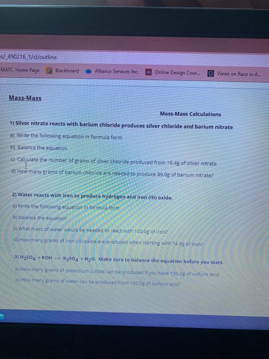 Solved 5/_490216_1/dl/outline MATC Home Page Blackboard | Chegg.com