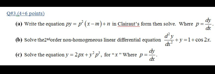 Solved Q 3 4 6 Points Dy A Write The Equation Py Pº Chegg Com