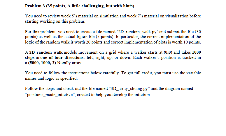 Problem 3 (35 ﻿points, A little challenging, but with | Chegg.com