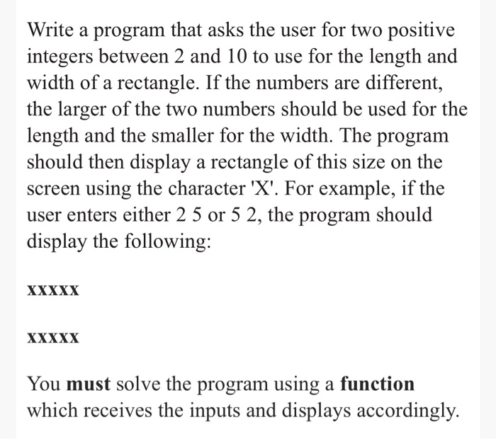 Solved Write a program that asks the user for two positive | Chegg.com